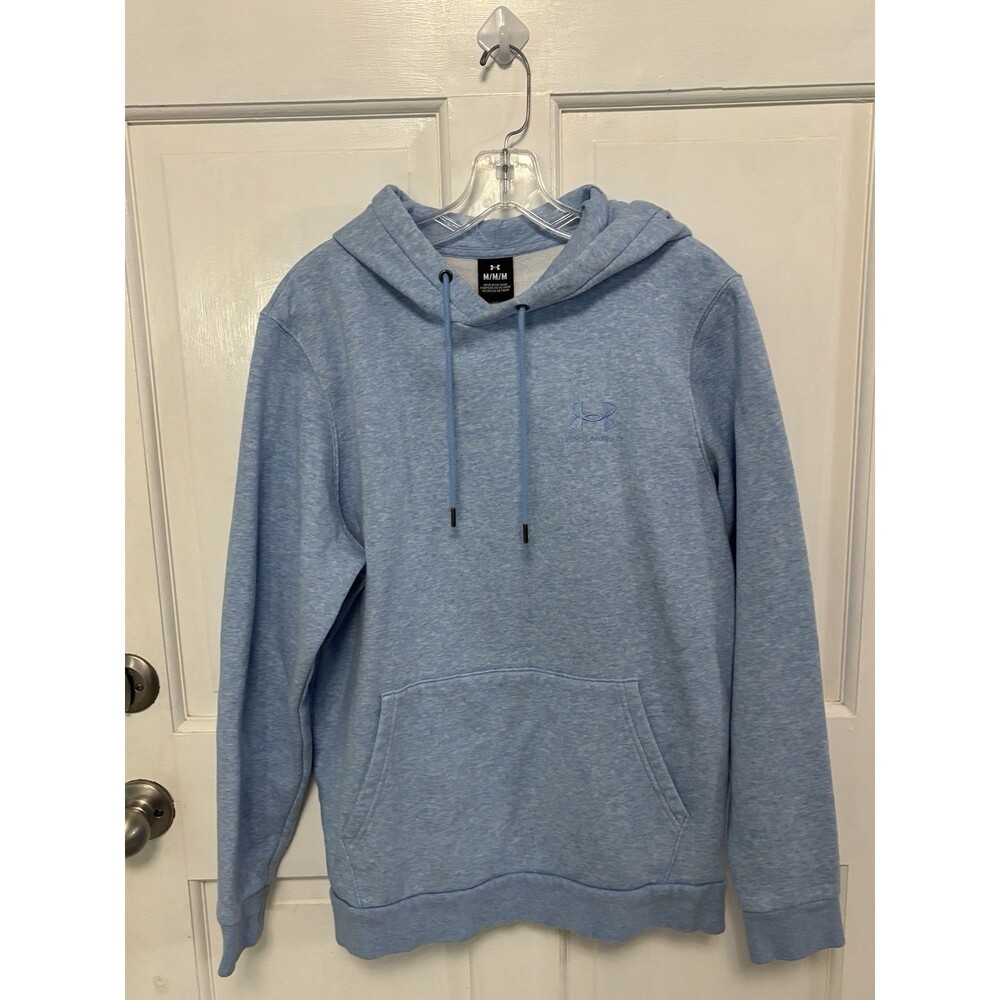 Men’s Under Armour Light Blue Heathered Hoodie Pullover. Size M